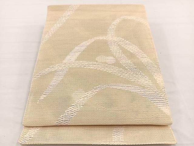 平和屋着物＊夏物　八寸名古屋帯　草葉文　正絹　逸品　未使用　BAAX7610hv 23,088円