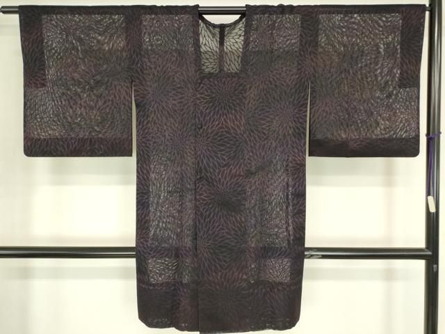 平和屋着物▽道行コート スリーシーズン 春夏秋 塵除け 花尽くし ロング丈 正絹 逸品 DABG0730az