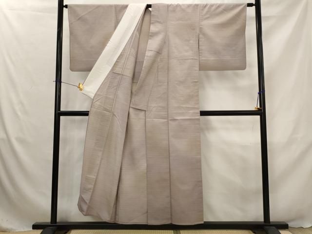 平和屋着物▽本塩沢　やまだ織　染色作家　桐村博　単衣　横段文　暈し染め　正絹　逸品　AABJ5176st
