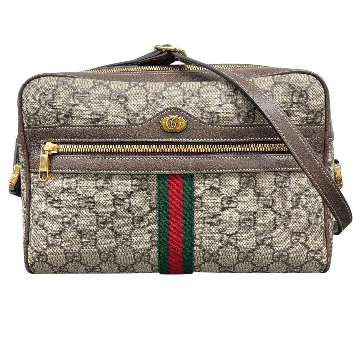メンズ 【極美品】GUCCI GGスプリーム ショルダーバッグ PVC レザー 