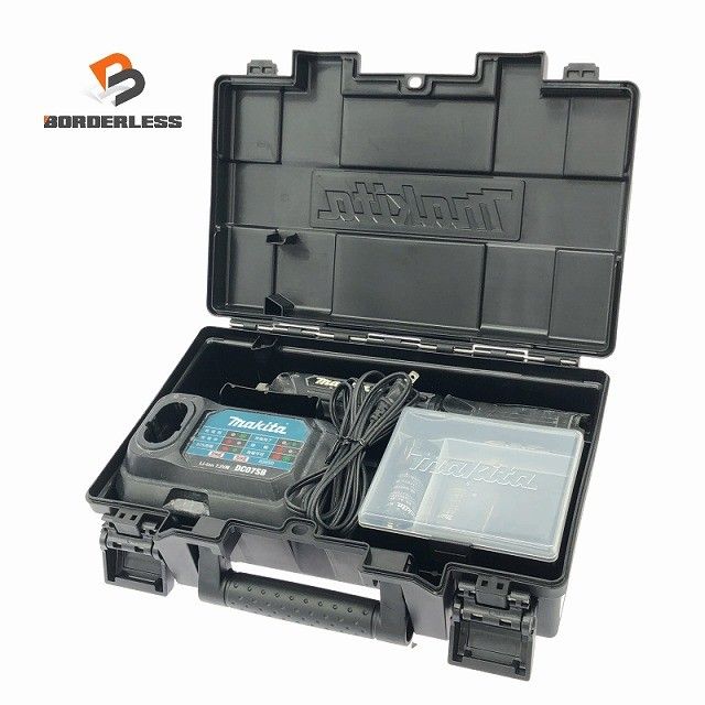 ☆中古品☆makita マキタ 7.2V 充電式ペンインパクトドライバー TD022D 黒 バッテリ2個(1.5Ah) 充電器 ケース付 コードレス131830
