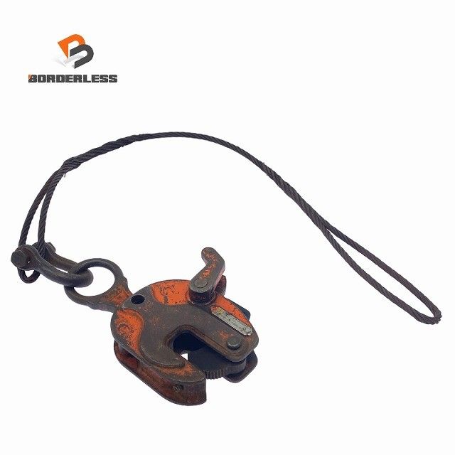 ☆中古品☆EAGLE CLAMP イーグルクランプ 1t/1トン 鉄鋼用クランプ 縦吊り用 ワイヤー付き 玉掛け 吊り上げ131676