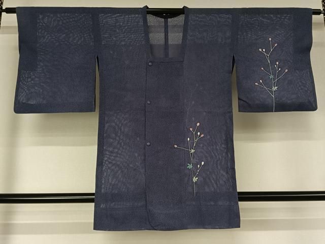 平和屋着物▽道行コート　スリーシーズン　春夏秋　塵除け　枝葉文　正絹　逸品　AABJ6195jh 6,370円