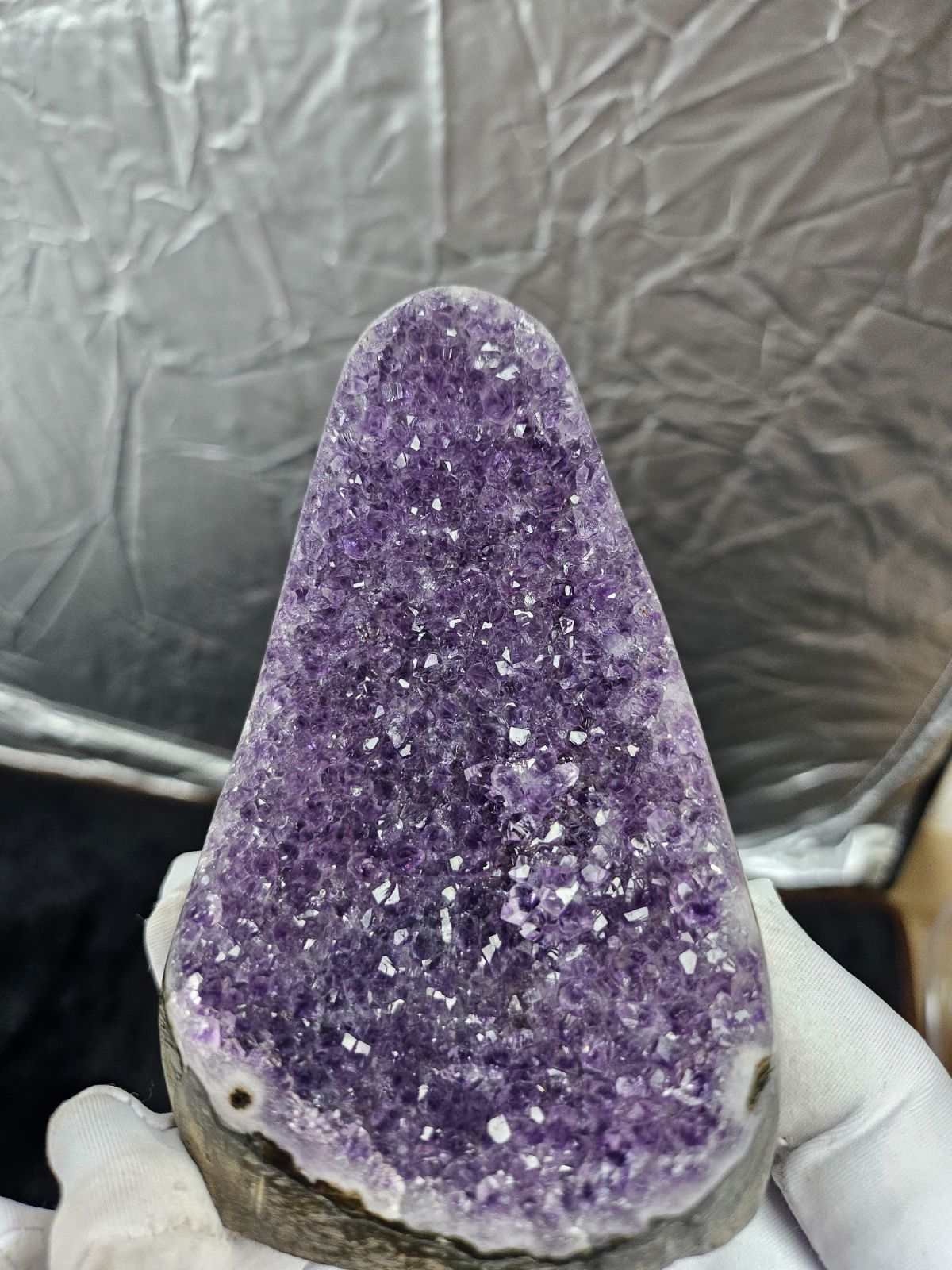 天然アメジスト晶簇 423.7g 紫水晶 原石 置物 - メルカリ