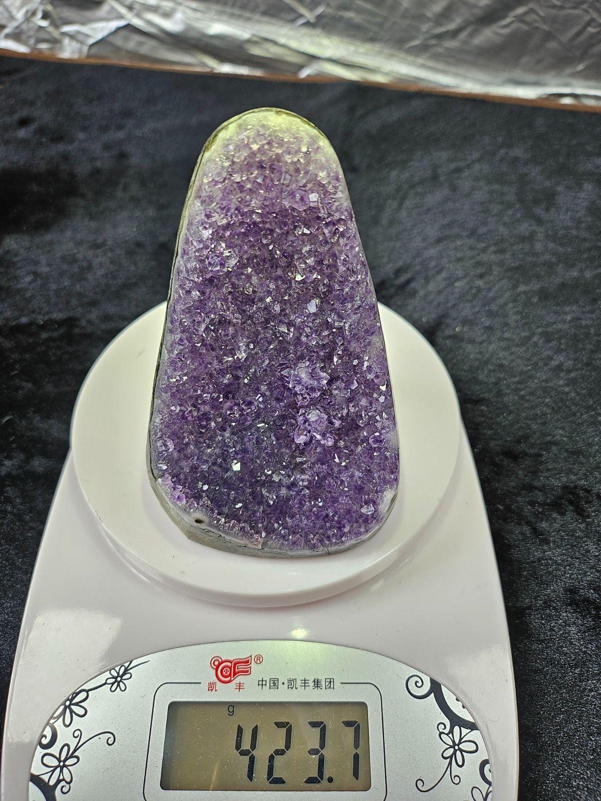 天然アメジスト晶簇 423.7g 紫水晶 原石 置物 - メルカリ