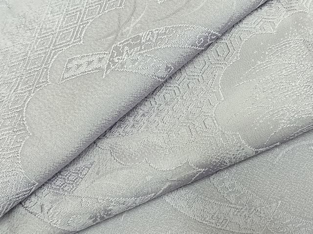 平和屋着物●上質な色無地　雲取り熨斗地紋　暁鼠色　正絹　逸品　未使用　AABJ4377fy 24,674円