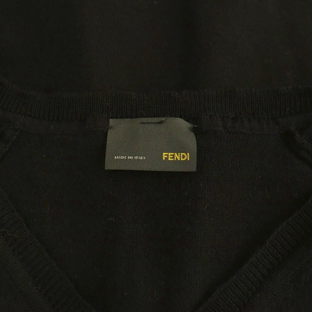 フェンディ FENDI ニット セーター プルオーバー 長袖 Vネック ウール