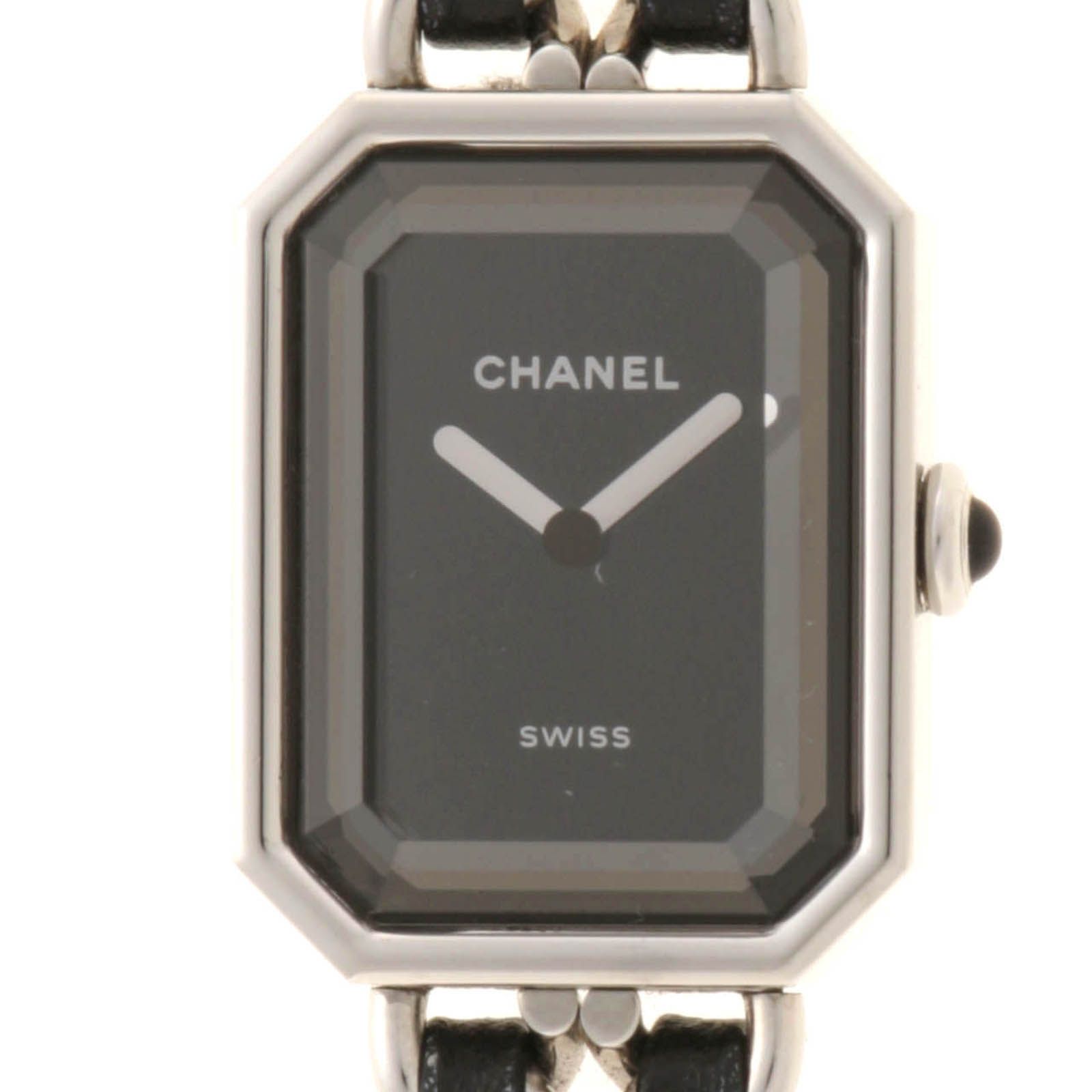 CHANEL シャネル プルミエール・アイコニックチェーン H7022 時計 クォーツ ステンレス/レザー ブラック レディース 2147400305194【中古】207
