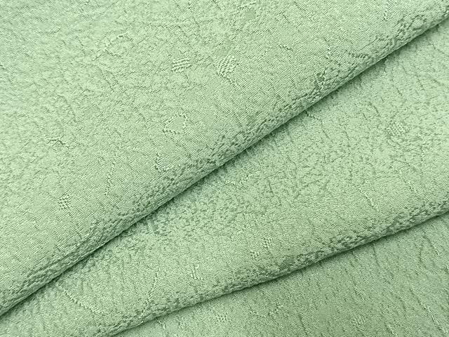 平和屋着物●上質な色無地　散らし地紋　裏葉柳色　正絹　逸品　AABJ4191fy