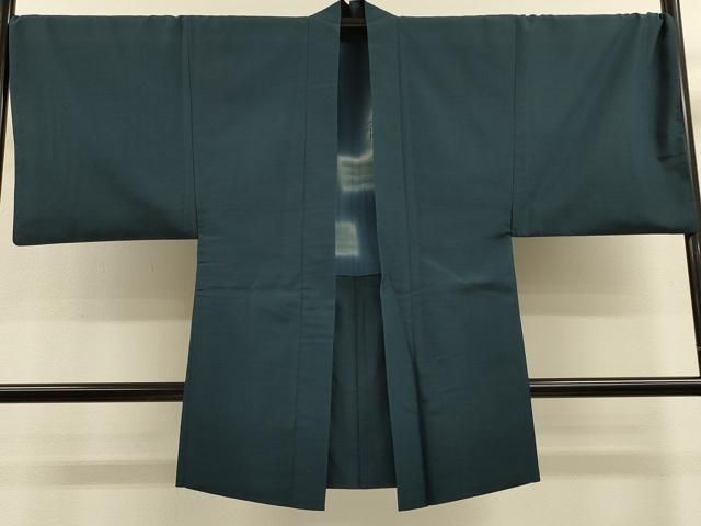 平和屋着物∞男性　長羽織　霞地紋　虫襖色　正絹　逸品　CABH7001in