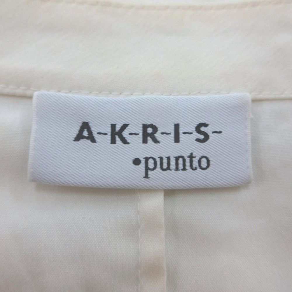 アクリス AKRIS Punto スキッパーシャツ ブラウス 38 オフホワイト