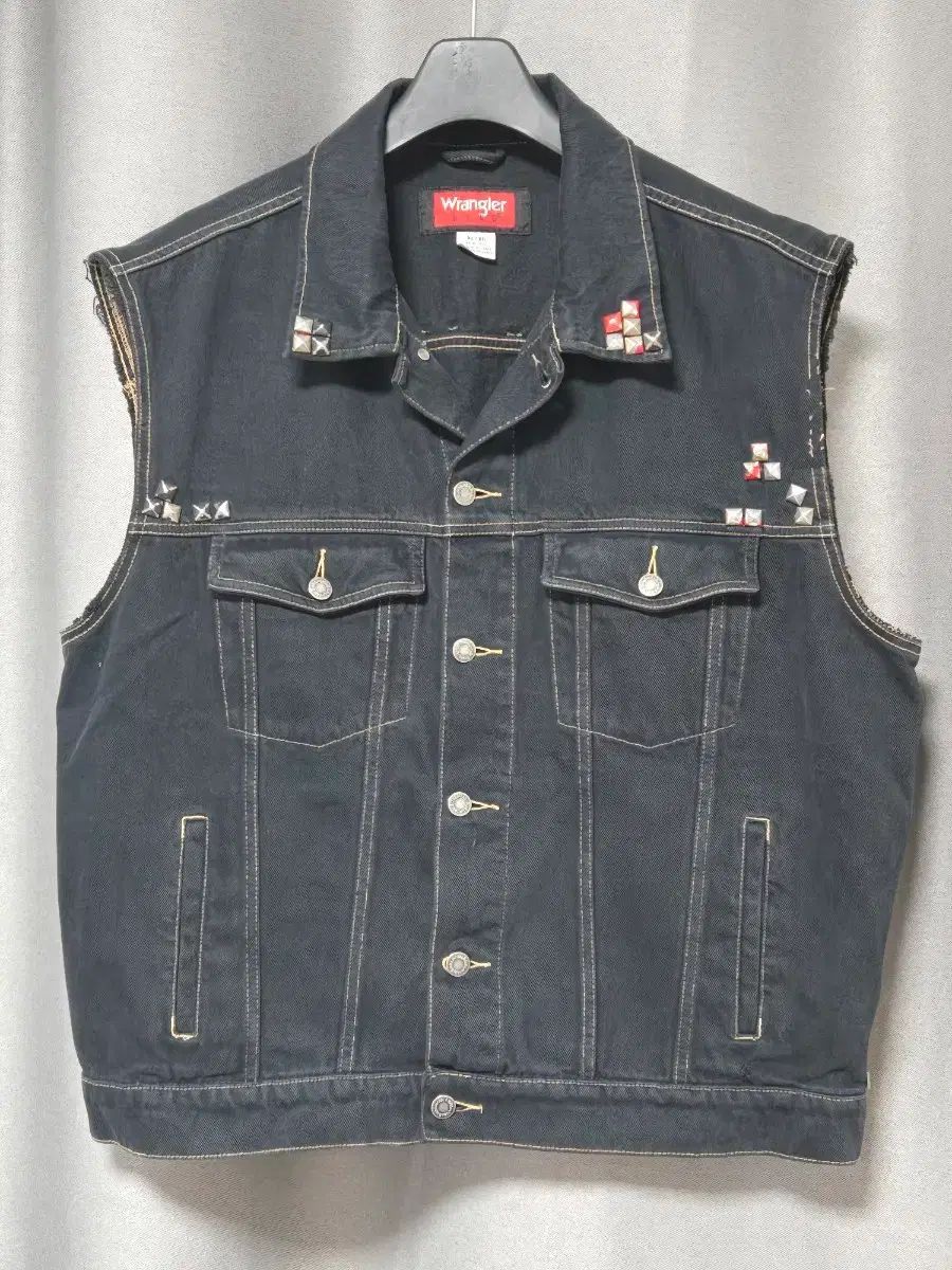 Wrangler スタッズ デニム ベスト XL 10,791円