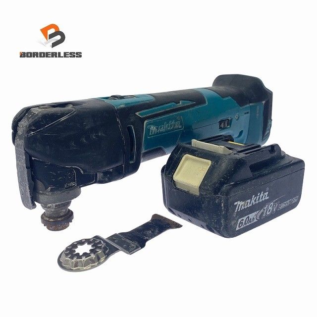 ☆中古品☆makita マキタ 18V 充電式マルチツール TM51D 青/ブルー 本体+バッテリー1個(6.0Ah)131982