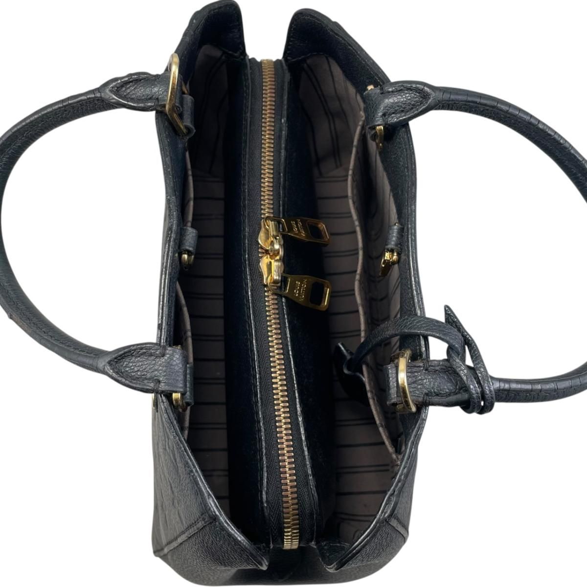 ルイヴィトン ハンドバッグ モンテーニュBB M41053 ブラック モノグラムアンプラント LOUIS VUITTON
