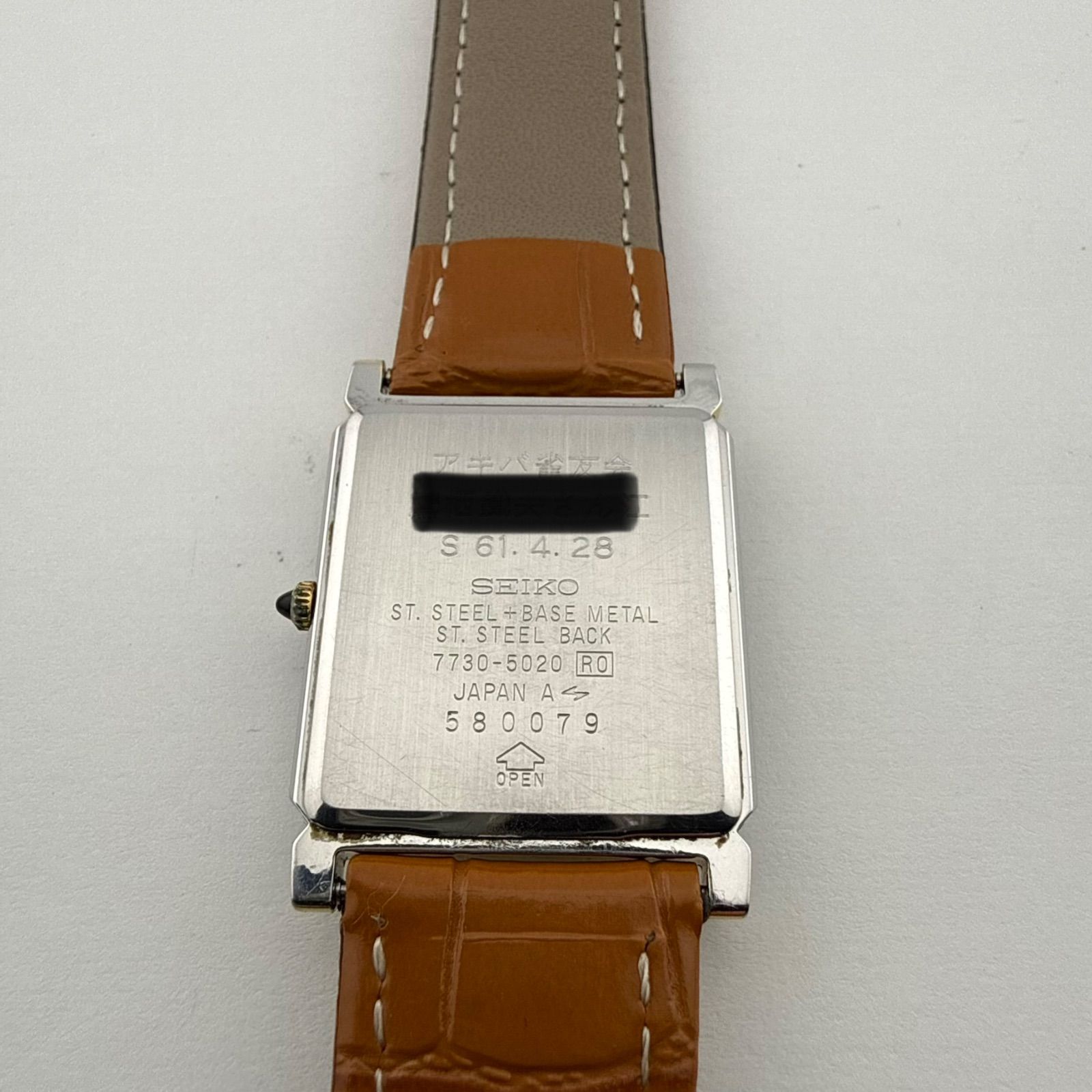 SEIKO 7730-5020 セイコー DOLCE ドルチェ スクエア メンズ 腕時計