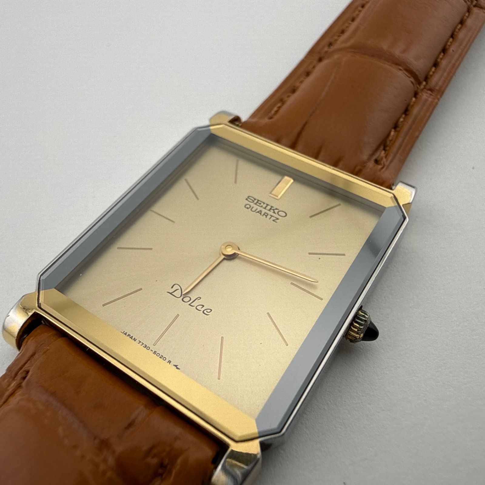 SEIKO 7730-5020 セイコー DOLCE ドルチェ スクエア メンズ 腕時計