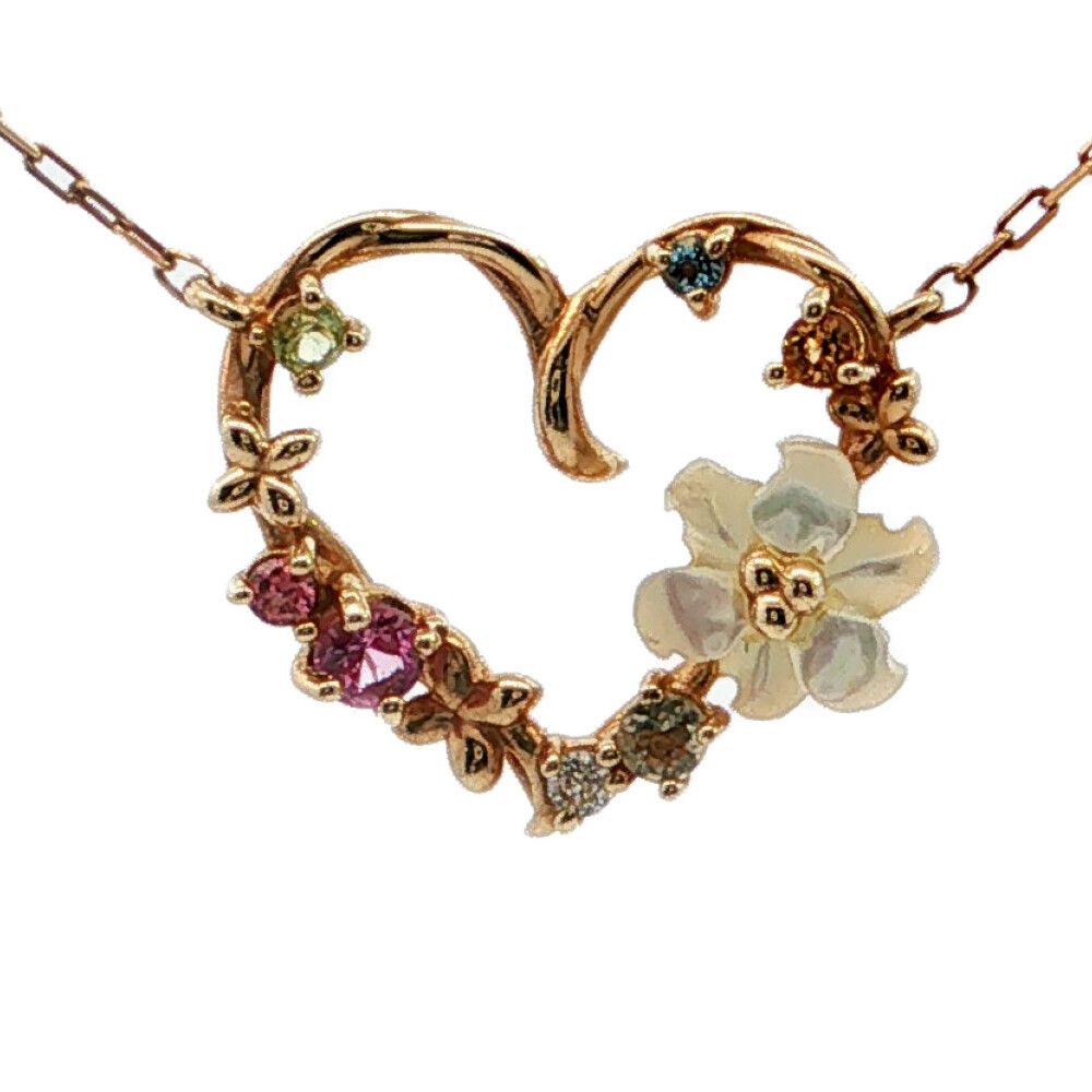 Samantha Tiara サマンサティアラ マルチストーン マルチストーンネックレス ペンダント K10YG/416-1.0g イエローゴールド【S】【メンズ・レディース】★■619957【中古】