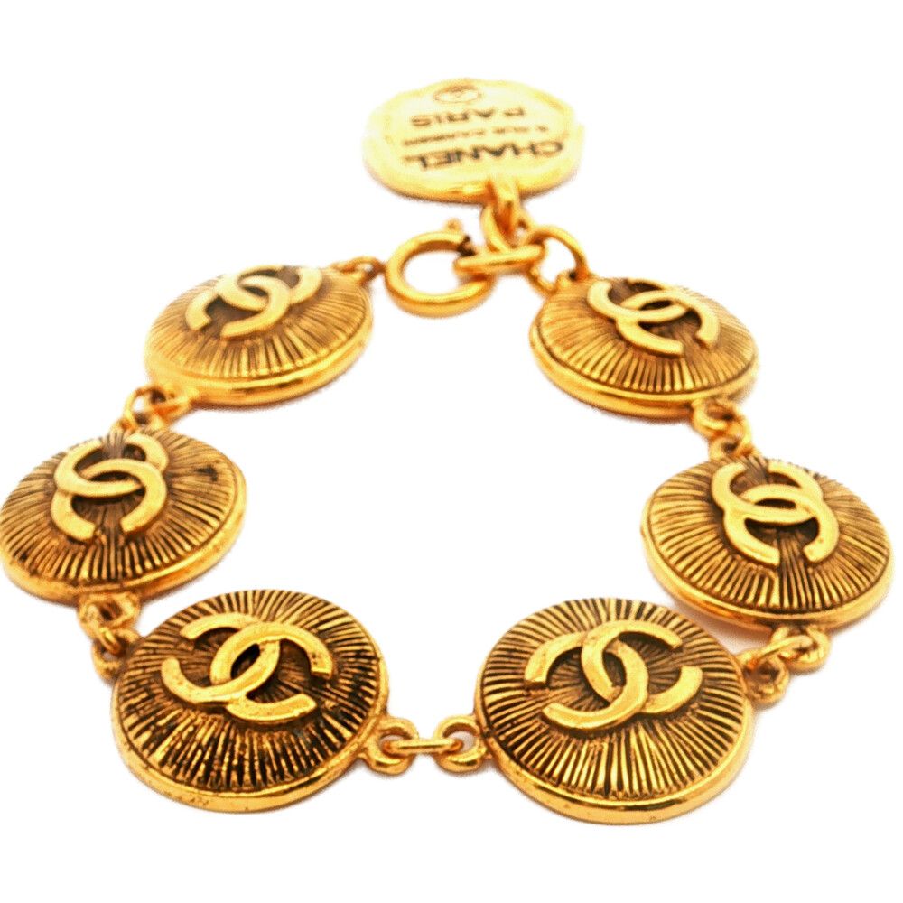 CHANEL シャネル ココマークブレスレット 合金メッキ-40.4g ゴールド【♀】【A】【レディース】★■619956【中古】