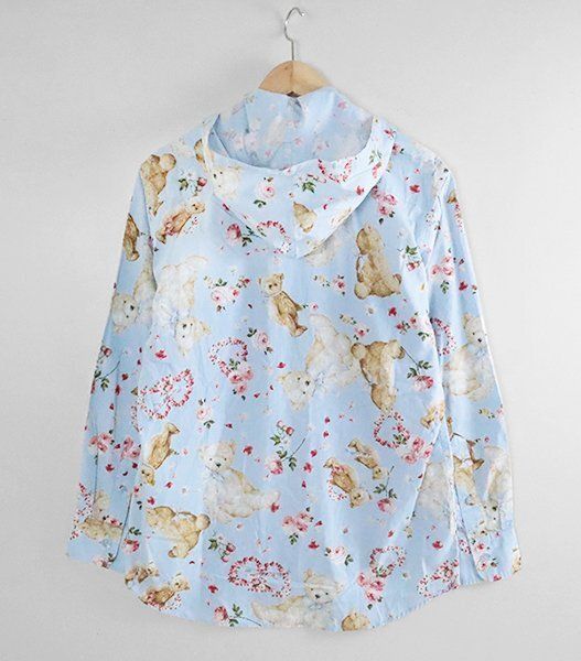 美品* Karl Helmut ◇ テディローズプリント フード ブラウス サイズ3