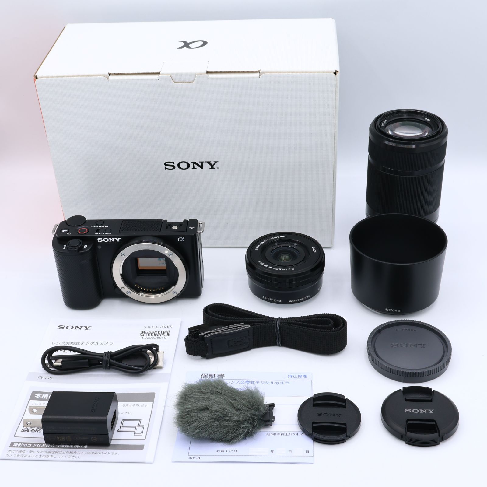 【シャッター回数：592回】SONY ソニー Vlog用カメラ ZV-E10 ダブルズームレンズキット ウィンドスクリーン付属 ZV-E10Y #260708_5867207