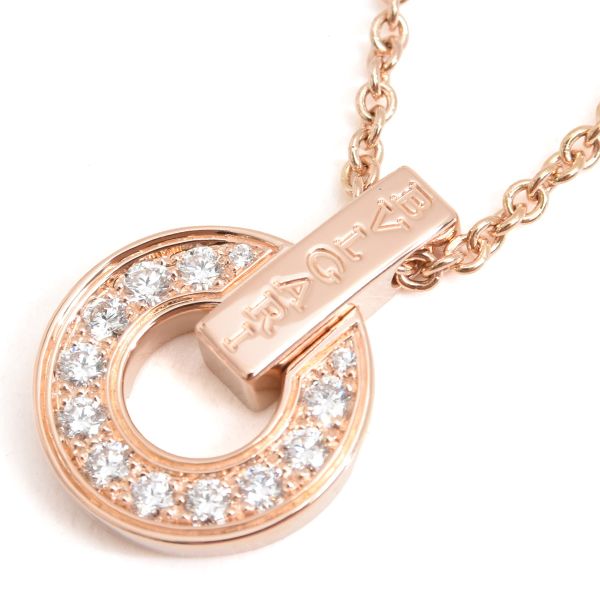 ブルガリ ネックレス レディース オープンワーク ダイヤ ネックレス ピンクゴールド BVLGARI 750PG 中古