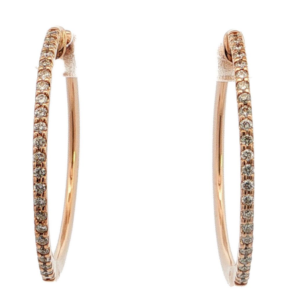 0.15ct 0.15ct ループ ダイヤモンドピアス K18PG/750-4.5g ピングゴールド 【♀】【N】【レディース】★■618861【中古】 84,040円