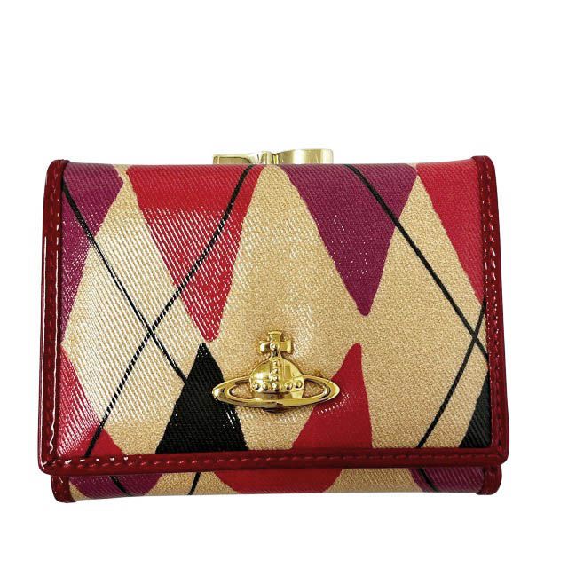 新品 VivienneWestwood エナメル表面 赤 レッド 専用内装 三つ ヴィヴィアンウエストウッド Vivienne Westwood オーブ ロゴ