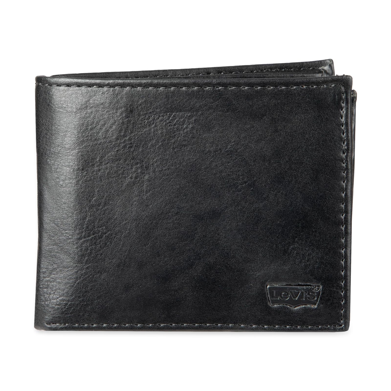 Levi's メンズ RFID 大容量 スリム 二つ折り財布 複数のカードスロット付き, チャコールブラック 2, One Size [ブラック] [One Size]