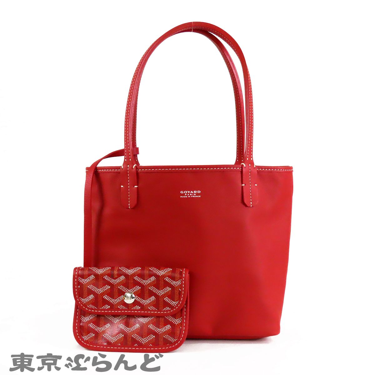 ゴヤール GOYARD アンジェ ミニ ルージュ レッド PVCコーティング 