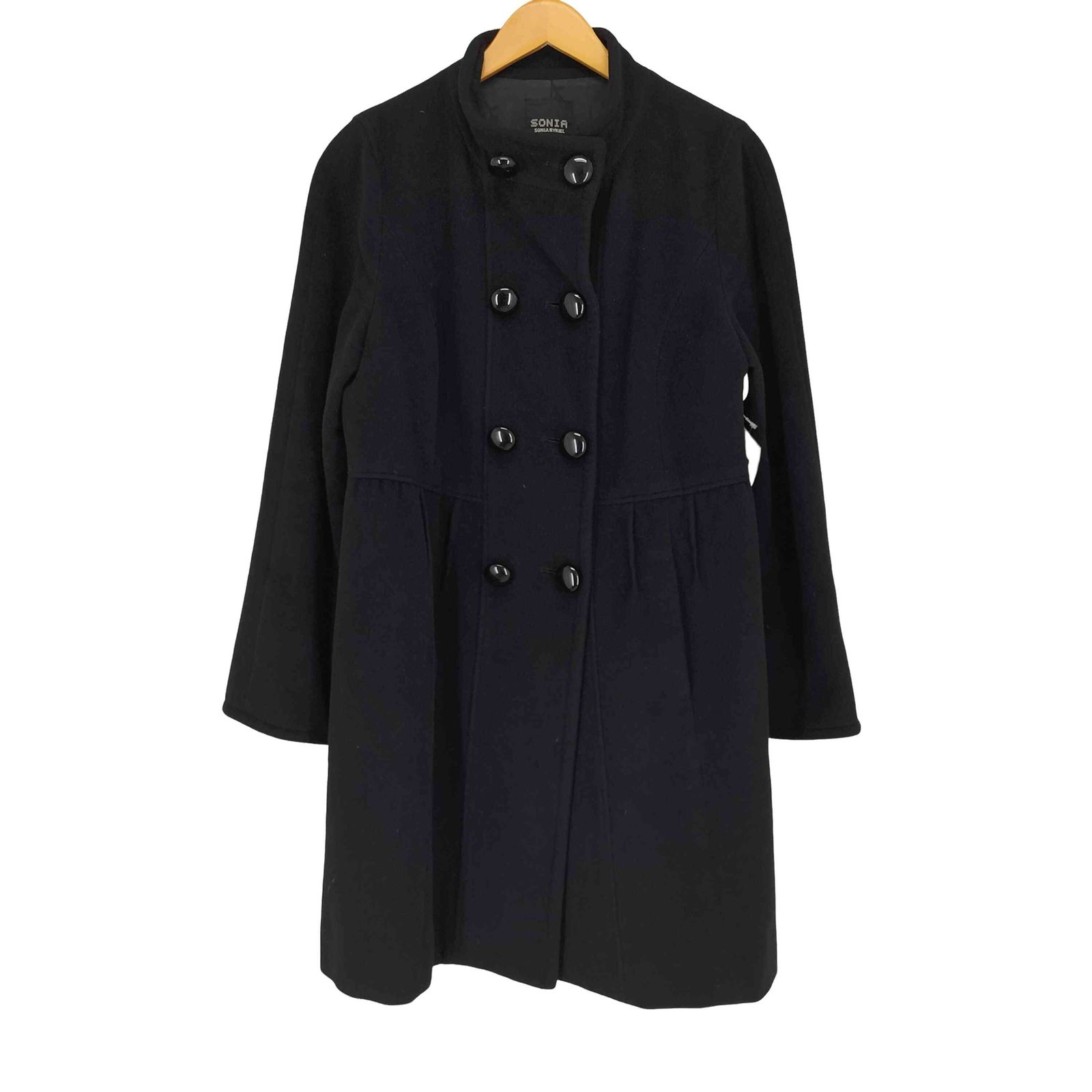 【SONIA RYKIEL】 ソニアリキエル スタンドカラー コート X1902 ソニアリキエル SONIA RYKIEL ダブル アンゴラ混スタンドカラーコート