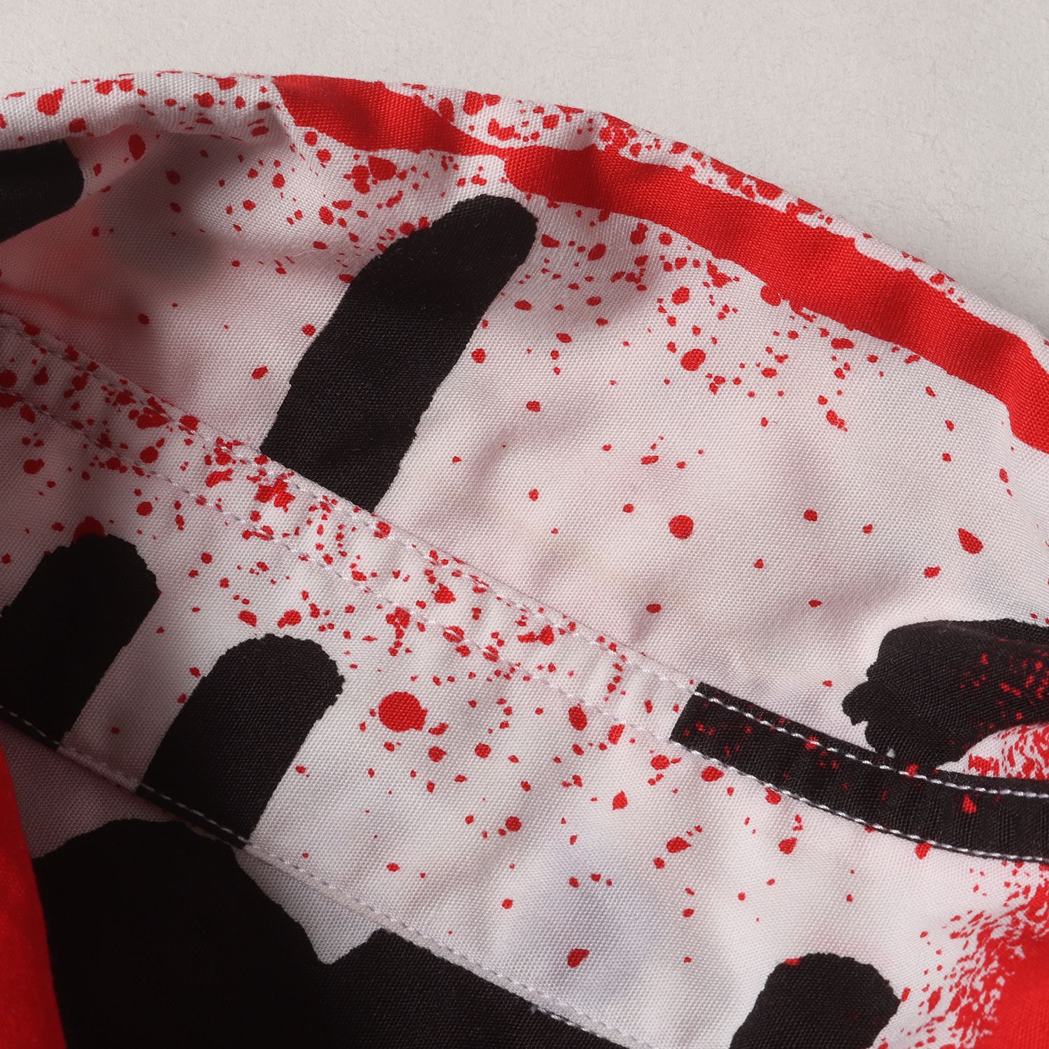 BLACK COMME des GARCONS ブラック コムデギャルソン シャツ ホワイト レッド ブラック サイズ:S グラフィティ ブロード シャツ 1B-B031 日本製 トップス カジュアルシャツ 長袖 【メンズ】【中古】 BLACK COMME des GARCONS ブラック コムデギャルソン シャツ ホワイト