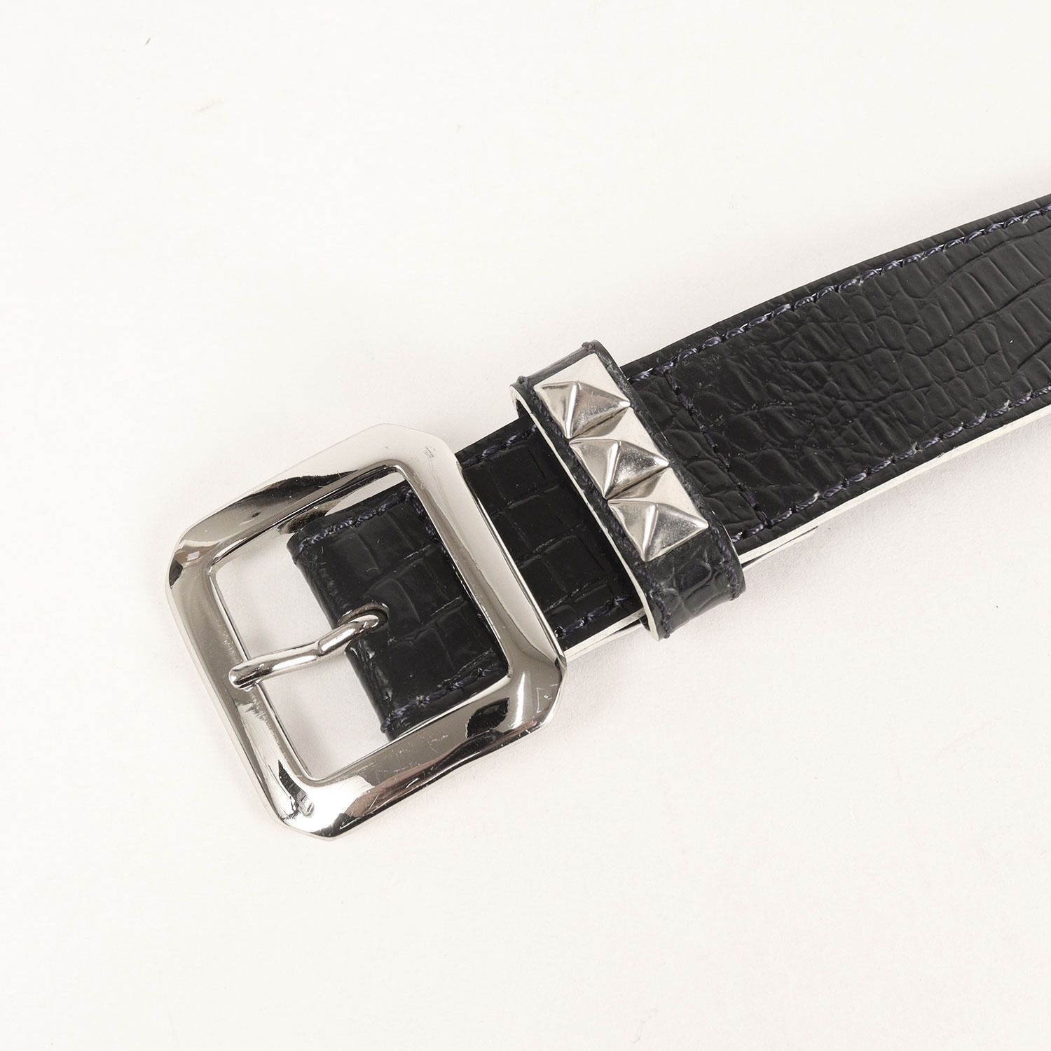 美品】WTAPS ダブルタップス ベルト ネイビー 紺 サイズ:記載なし(W34