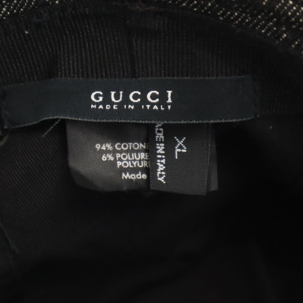 GUCCI グッチ イタリア製 GGロゴ ハット XL チャコールグレー 帽子