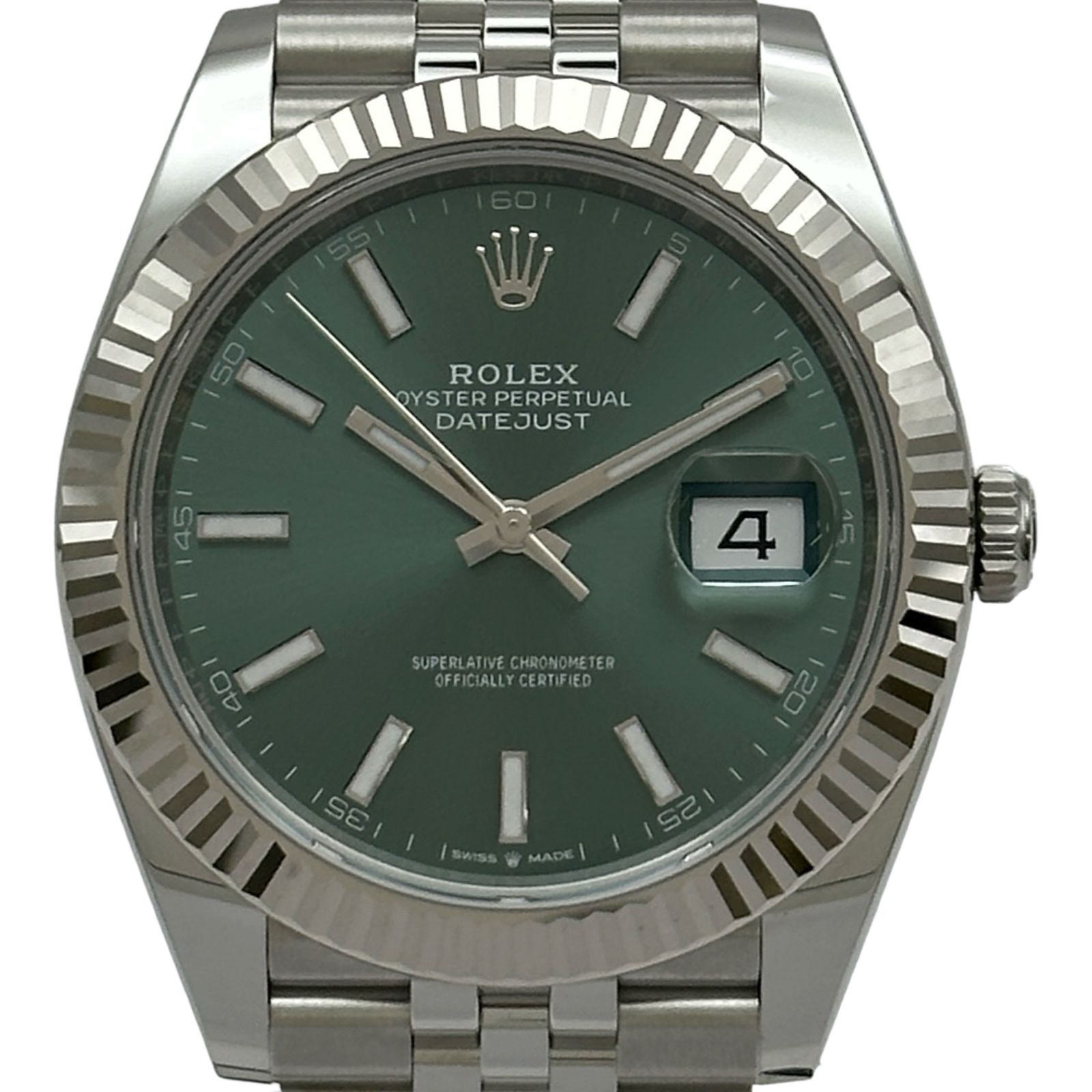 ロレックス ROLEX デイトジャスト41 126334 ミントグリーン ホワイトゴールド/ステンレススチール 自動巻き メンズ 腕時計