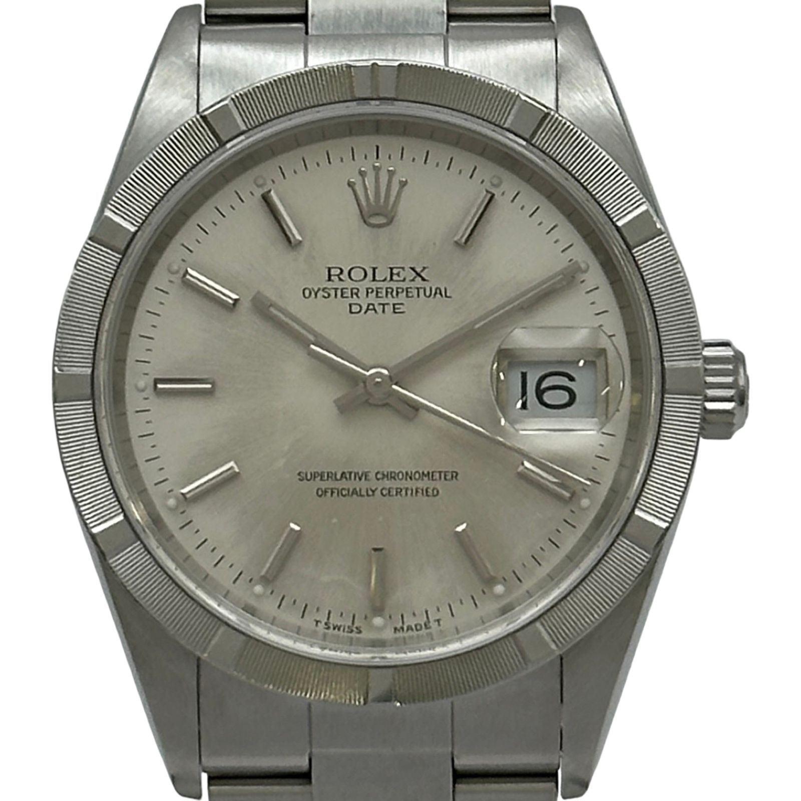 ロレックス ROLEX オイスターパーペチュアルデイト 15210 シルバー ステンレススチール 自動巻き メンズ 腕時計