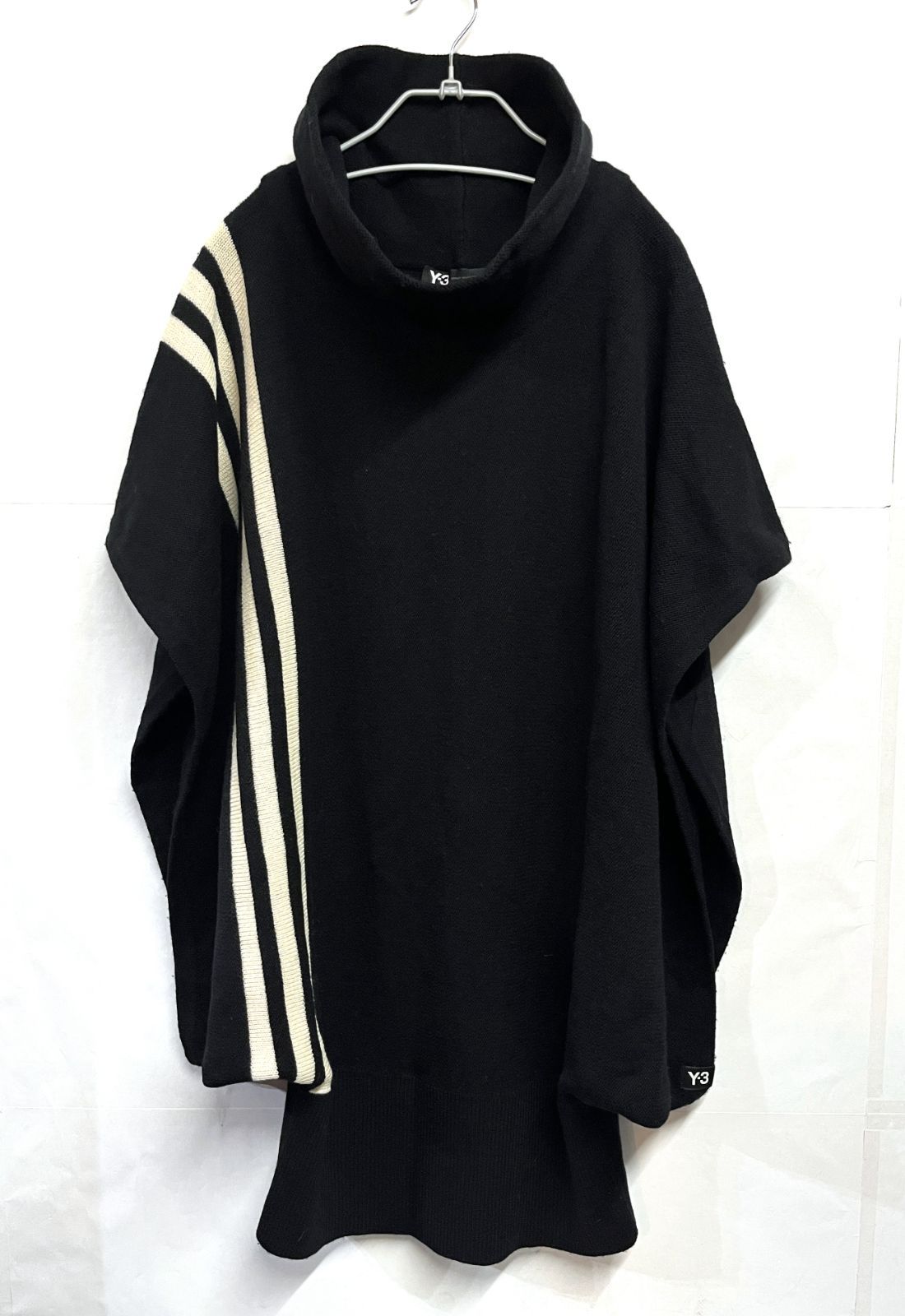 Y-3｜ワイスリー Yohji Yamamoto x adidas ヨウジヤマモト アディダス KNIT TOP ハイネック ロングニット ポンチョ