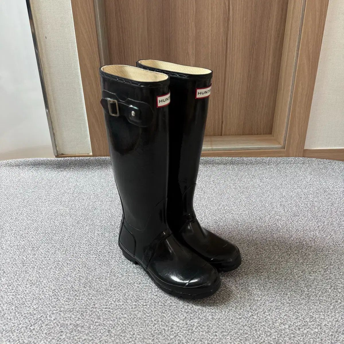 15万円 HUNTER ハンター グロッシー レインブーツ UK4 230