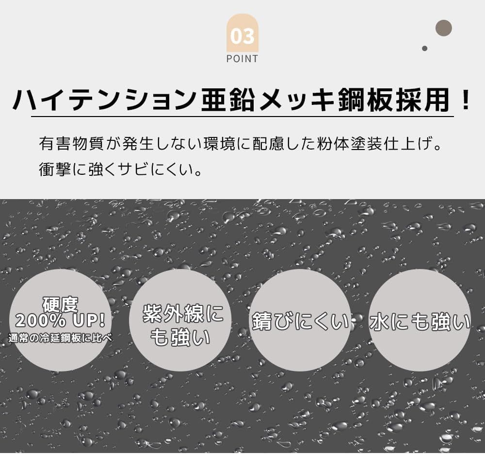 OSJ物置屋外大型倉庫頑丈大容量スチール可動棚付きガーデニング道具収納戸外収納庫1897L