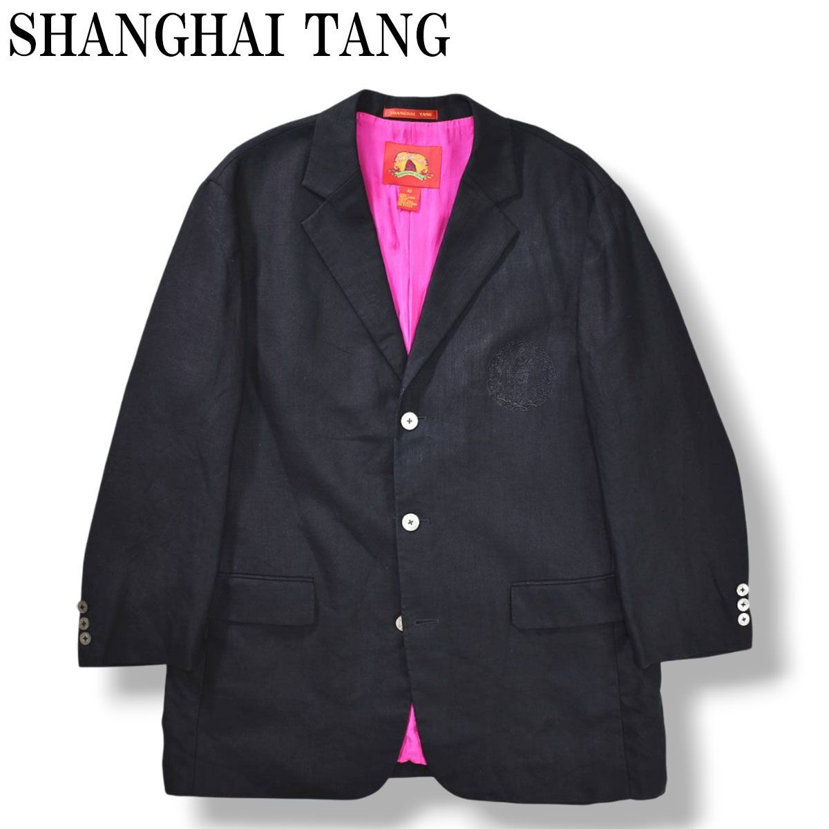 SHANGHAI TANG シャンハイタン 上海灘 レザージャケット チャイナ 90s00sヴィンテージ シャンハイタン SHANGHAI TANG 上海灘 龍刺繍