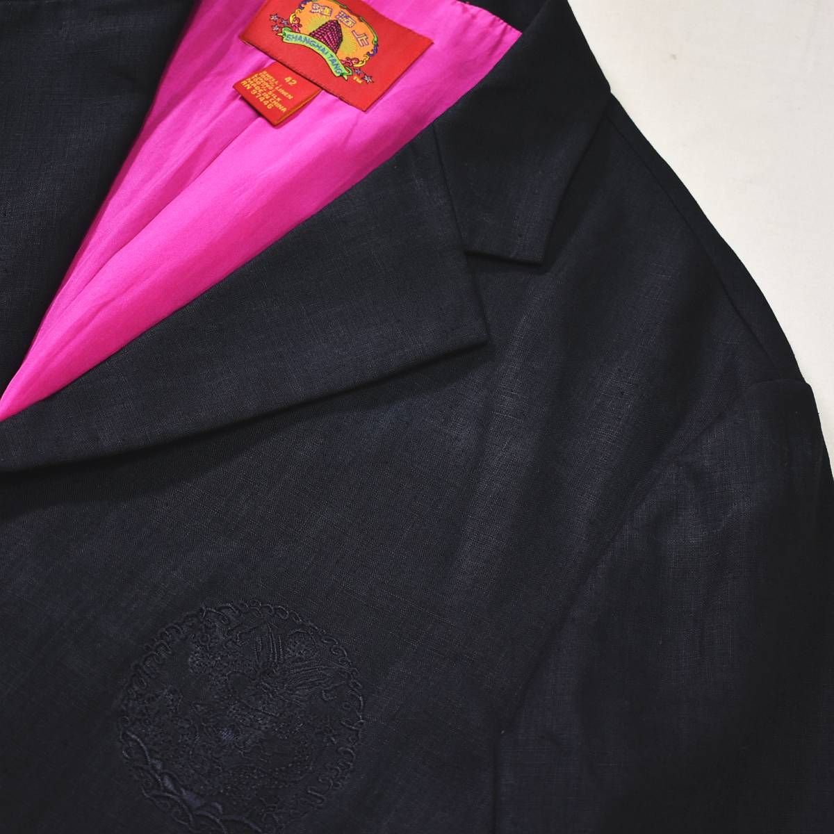 90s00sヴィンテージ シャンハイタン SHANGHAI TANG 上海灘 龍刺繍