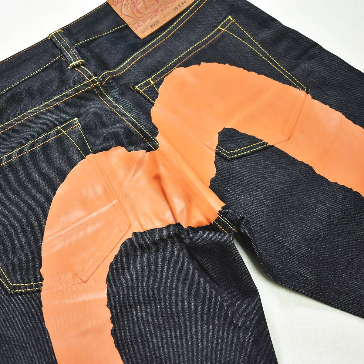 極美品】 エヴィス EVISU LOT 2010 オレンジ ブラッシュストローク