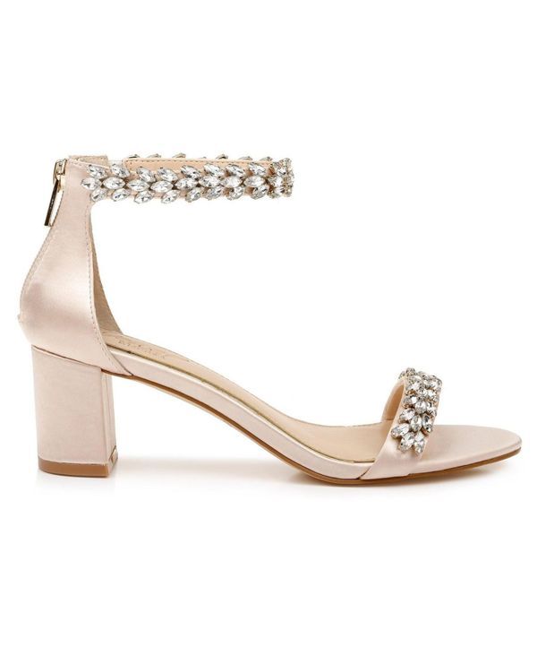 ジュウェルダグレイミシュカ レディース シューズ サンダル ヒール Jewel Badgley Mischka Womens Bronwen Block Heel Evening Sandals Ch｜詳細画像