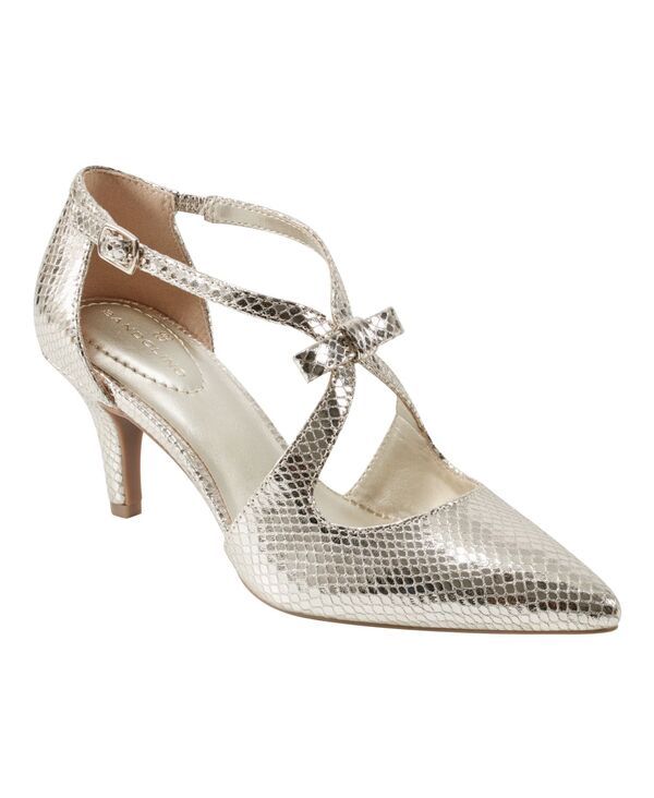 バンドリーノ レディース シューズ パンプス Bandolino Womens Zeffer Bow Detail Dress Pumps Gold Snake ゴールド