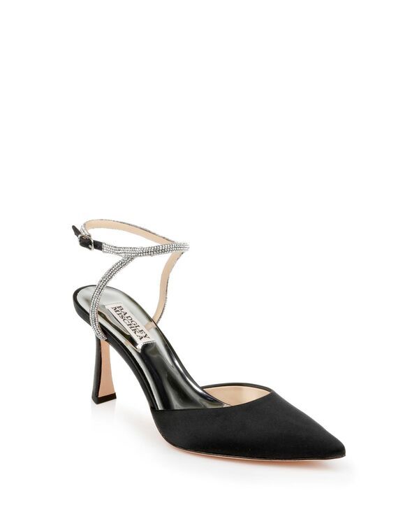 バッジェリーミシュカ レディース シューズ パンプス アンクル Badgley Mischka Womens Kamilah Ankle Strap Evening Pump Black Satin