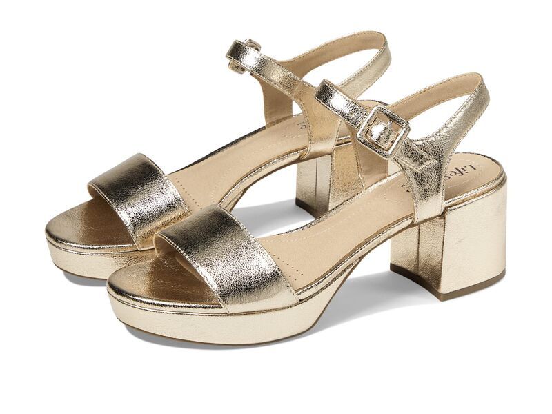 ライフストライド レディース シューズ ヒール アンクル LifeStride Rhythmn Ankle Straps Platino