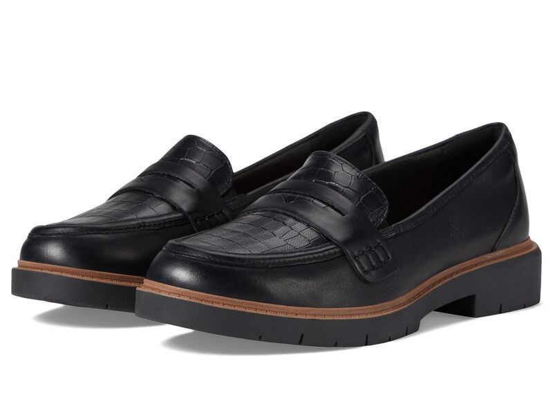 クラークス レディース シューズ サンダル Clarks Westlynn Ayla Black Leather ブラック