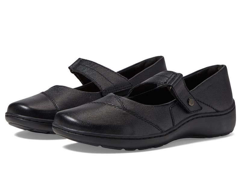 クラークス レディース シューズ サンダル Clarks Cora Gema Black Leather ブラック