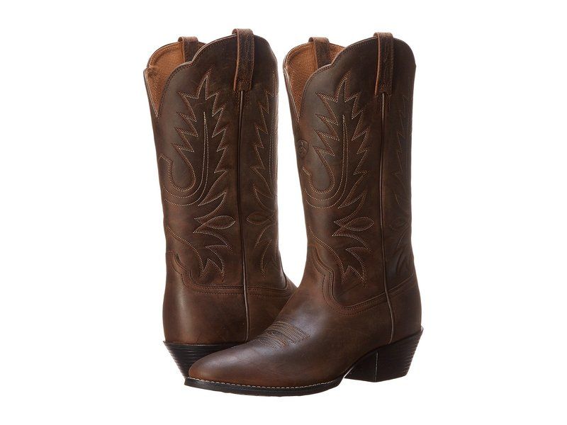アリアト レディース シューズ ブーツ・レインブーツ Ariat Heritage Western R Toe Distressed Brow