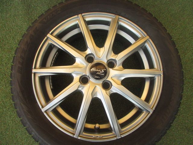 【中古】　送料込み　ユーロ　165/55R15　スタッドレスタイヤSET　タント　スペーシア　ワゴンR　N-BOX　デイズ　ムーヴ