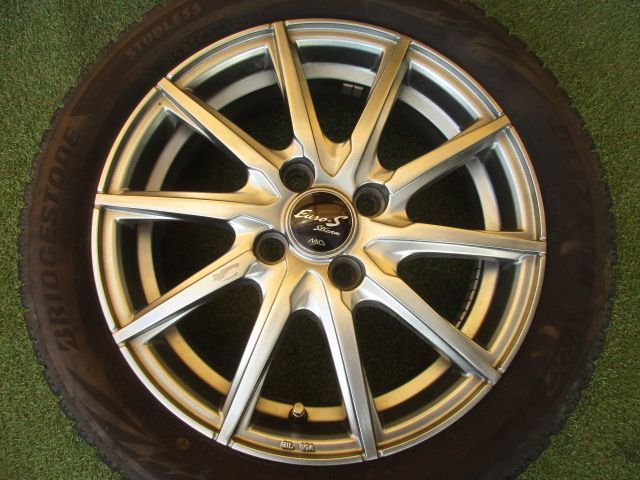 【中古】　送料込み　ユーロ　165/55R15　スタッドレスタイヤSET　タント　スペーシア　ワゴンR　N-BOX　デイズ　ムーヴ